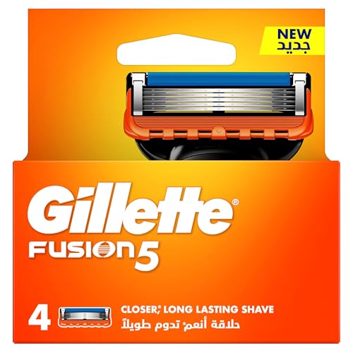 Gillette Fusion5 Mens Refillable Razor: 4 Blade Refills
