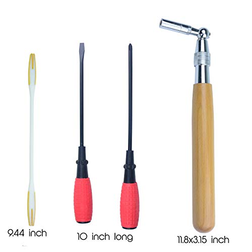 Aokbean 18Pcs Piano Tuning Tool Kits With Professional Tuning Wrench Tuning Hammer Mute Lever Felt Mutes Fork For Piano Care Products Case Set #TOP1