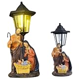 Artigianato in resina: realizzato con materiali in resina di prima qualità, questo set per presepe della Sacra Famiglia offre una duratura resistenza agli agenti atmosferici, garantendo la durabilità del presepe all'aperto in vari climi