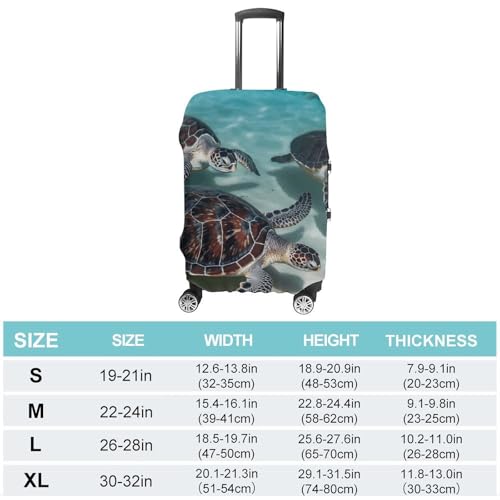 Sea Turtles Suitcase Covers Luggage Protector - Travel Elastic Baggage Case Protective, Washable Anti-scratch Large Suit Case Cover for Suitcases Fits 19-32 Inch Luggages S2