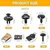 Adiwo 64 PCS Screws and Nut Clip Kit, Car Body Fender Screws and Bumper Guard Plate Fixing Bolts, Metal U-type Fastener Clip with Hex Head Self Tapping Screw, for Car Wheel Arch Cover Undertray #1