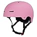 LOOGU Casco da skate regolabile certificato CPSC per pattinaggio a rotelle, skateboard, BMX, scooter, bambini, ragazzi, adulti, taglia M, rosa