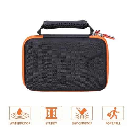 Image of FBLFOBELI Hard Case for MugEasy /Daxiongmao /DEPSTECH /Telsong Borescopes | Hard EVA Shell for TGJOR /SKYBASIC /Lightswim /COOVIE Borescope Inspection Camera, Fits 4.3'' Screen, Waterproof, Orange