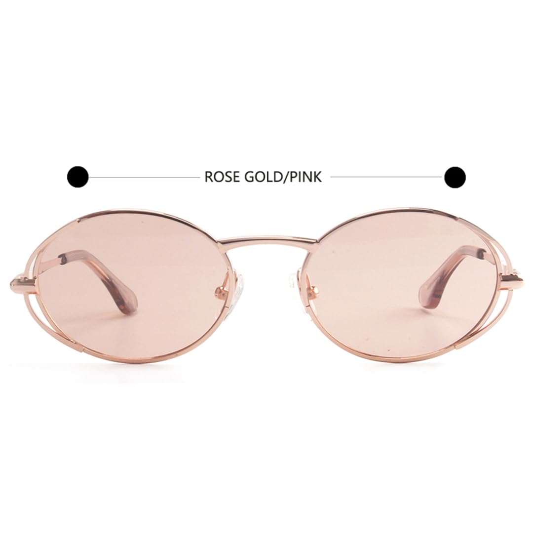 Lunettes de soleil ovales de luxe pour femmes et hommes, polarisées, style vintage punk