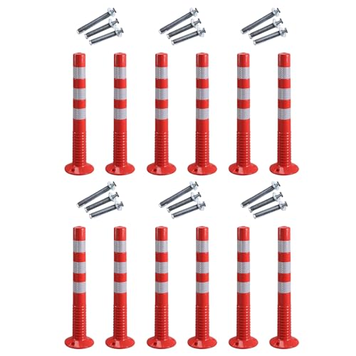 8 10 12 20 Pack Road Traffic Delineator Post Cones, 18