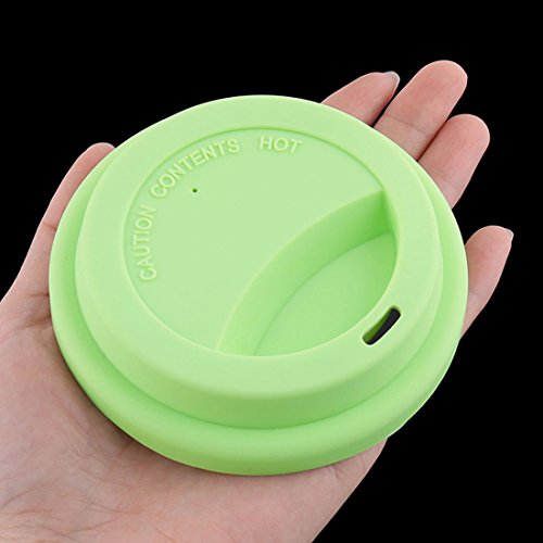 Sourcingmap Silicone Family Round Shaped Resuable Sealed Mug Lid Tea Coffee Cup Cover Light Green - Image 3