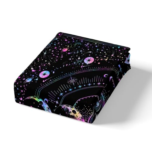 Housse de couette pour filles et garçons motif espace contre les draps lourds - 6