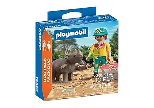 Playmobil Animaux et amis 72025 Garde forestier avec rhinocéros Duo Pack - vue 2