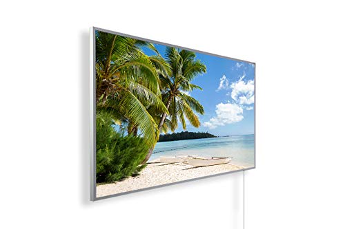 Infrarotheizung mit Bild – Bildmotiv – TÜV SÜD - 600 Watt Bildheizung - Weißer Rahmen (40....