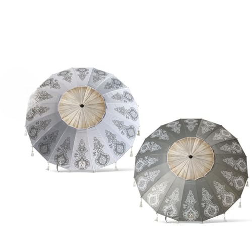 Atosa Sombrilla de Playa Mandala Con Faldón Orientable Metálica de Aluminio Ø240 cm Oxford Protección UPF 50+ Surtida en 2 Posibilidades con Funda