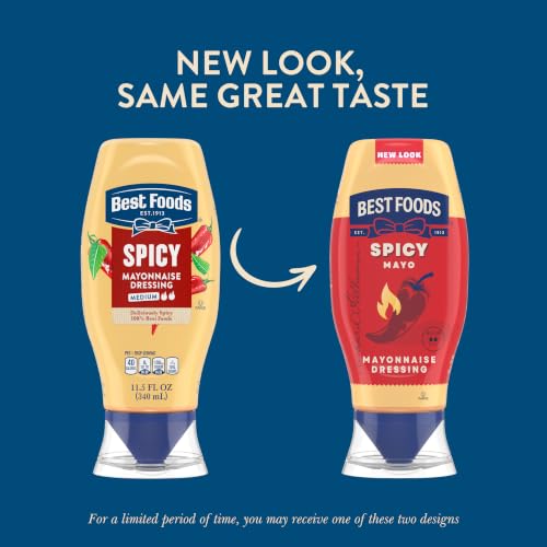 Image of Best Foods Spicy Mayonnaise Spicy For a Rich, Creamy Condiment Made with Real Chili Peppers 11.5 Fl Oz (Pack of 12)