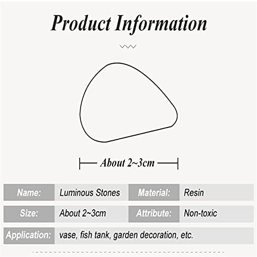 Surgicalonline 300Pcs Garden Decorative Stones Glow In The Dark Luminous Pebbles For Walkways Plants Aquarium Decor， Glowing Pebbles Powered Fish Tank Garden Decoration (White) #TOP5