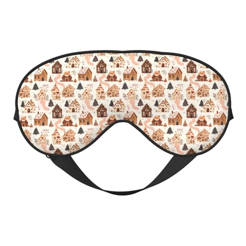 Mascarillas para dormir de doble cara, con estampado de casa pequeña Kawaii para mujeres y hombres, cubiertas opacas para viajes/dormir