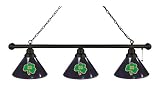 Notre Dame (Shamrock) 3 Shade Billiard Light with Black Fixture by Holland Bar Stool