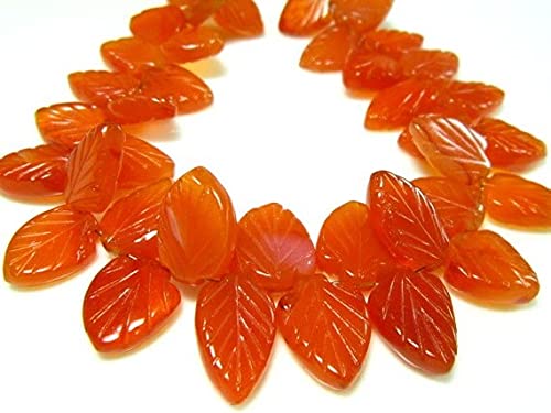 Carnelian Carved Leaves pierres naturelles pour fabriquer un cadeau personnalisé unique