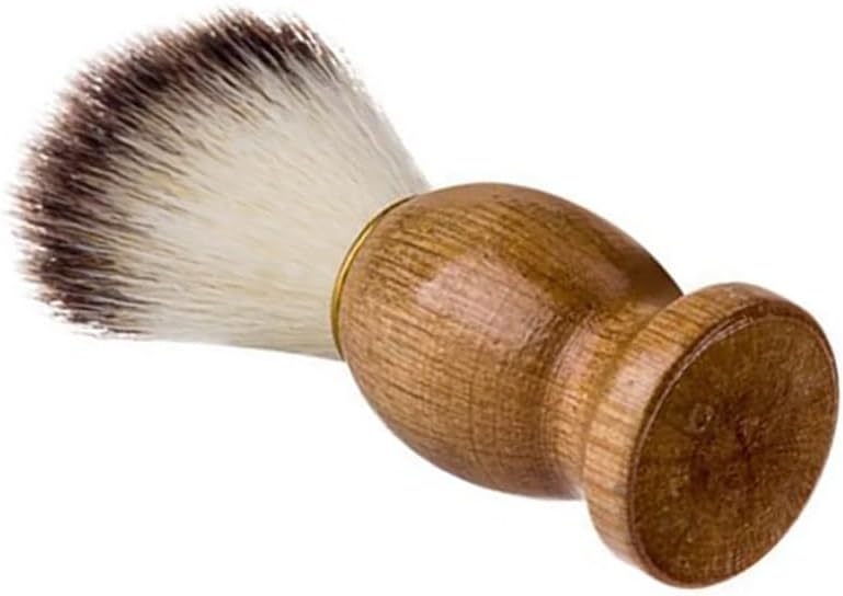 Mens Shaving Cream Brush Wet Shave Brush Facial Hair Brush Hair Shaving Brush with Wood Handle Gifts for Men Professional Hair Salon Tools