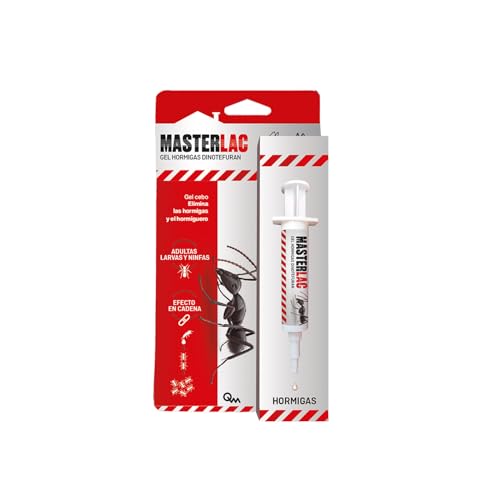MASTERLAC - Gel Hormigas Jeringuilla - 10 G - Gel Cebo - Elimina las Hormigas y el Hormiguero - Gel con Gran Poder Atrayente - Elimina Adultas, Larvas y Ninfas - Efecto en Cadena