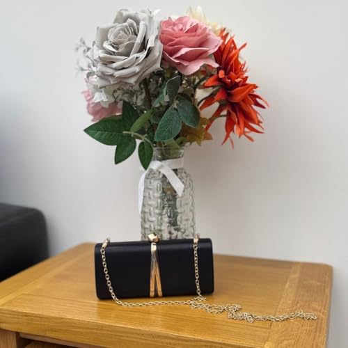 Pochette de soirée noire Midnight Luxe sac rigide structuré