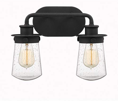 Quoizel LWN8602GK Lewiston Farmhouse Vanity Bath Lighting, 2-Light, 200 Watts, Grey Ash (11
