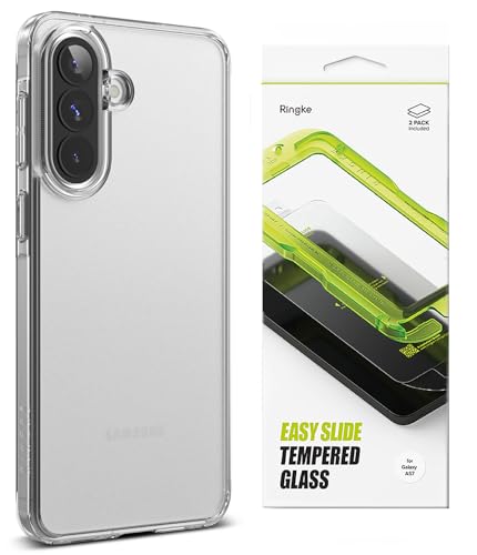 Ringke Bundle Case + Screen Protector for Samsung Galaxy A57: Fusion [Matte Clear] + Easy Slide Tempered Glass [2 Pack]