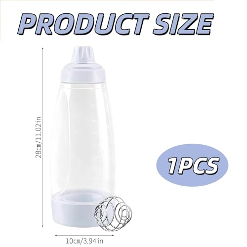 Pancake Batter Dispenser,1000ML Batter Mixer Bottle,Hand Batter Dispenser Mixer Bottle with Stainless Steel Stirring Ball for Cupcake Pancake Crepe Batter Kitchen Tools - Image 3