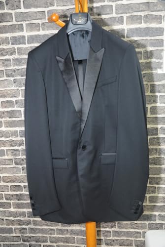 Men's One Button Casual Coat Peak Lapel Suit Blazer Dinner Groom Tuxedos Jacket3