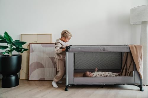 سرير تخييم نوفي بيبي نيكي رمادي داكن