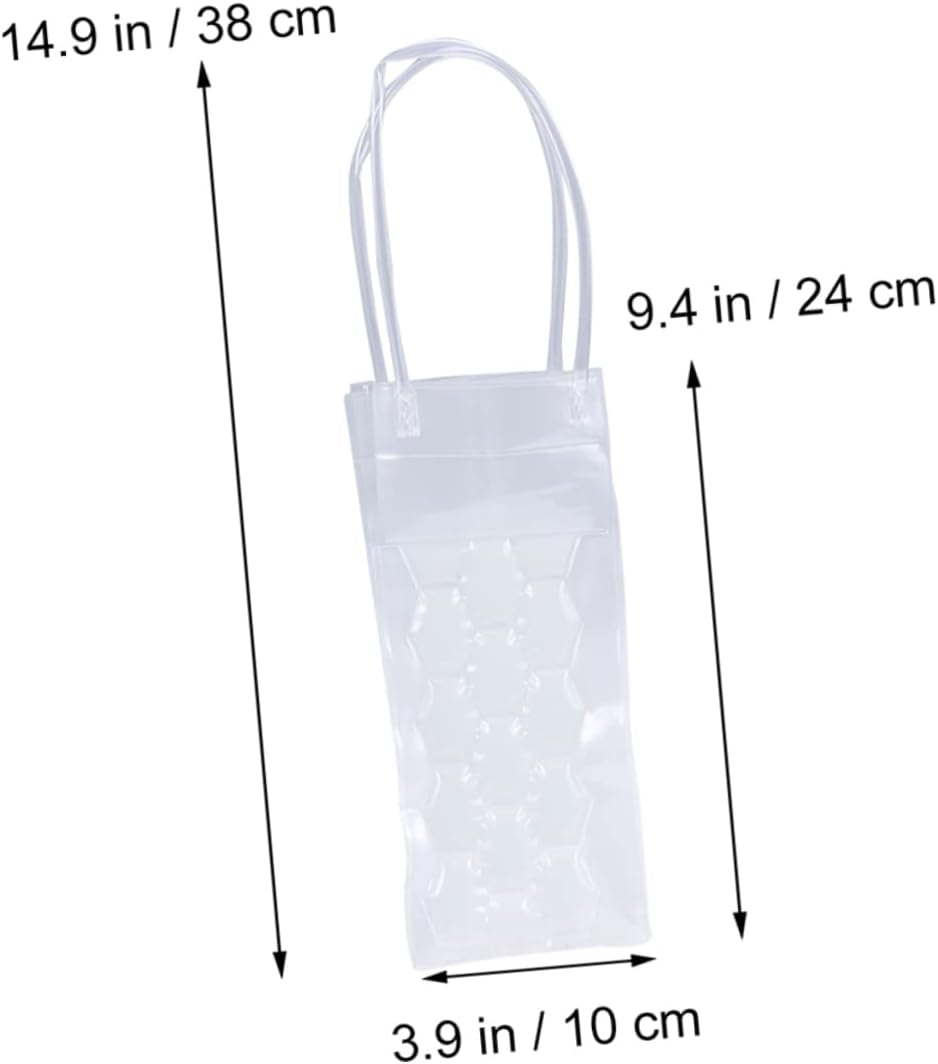 KICHOUSE 4pcs Wine Ice Bag Wine Bottle Chiller Leakproof Cooling Bag Portable Tote for Bar Parties Bbqs Picnics Garden Parties Random Color