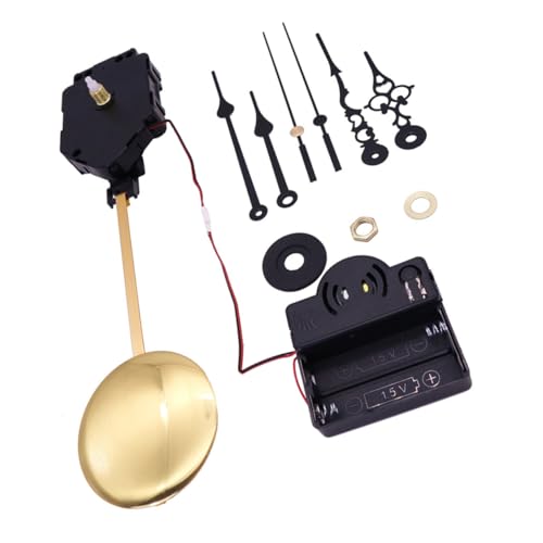 Gatuida Uhrwerk mit Schleichendem Quarzmechanismus Geräuschloser Uhrwerk Motor für DIY Wanduhr Reparatur Langer Schaft Zeigersätzen Geeignet für Uhrplatten