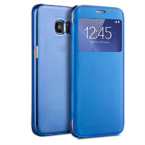 For Galaxy S7 Case, HP95(TM) Luxury Window View Flip Case Cover for Samsung Galaxy S7 (Blue)