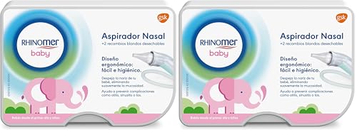 Rhinomer Baby, Aspirador Nasal Para Bebé + 2 Recambios Blandos