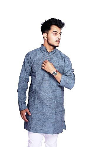 Image of Men's Khadie Cotton Relaxed Straight Kurta