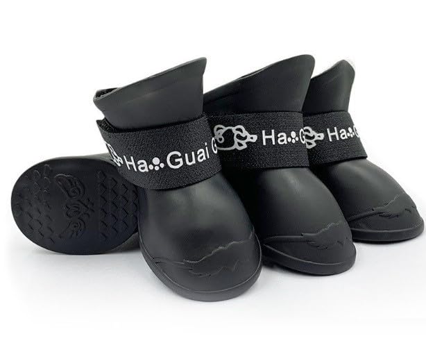 PetVogue Silicone Pet Rain Boots Anti Dirty Anti Slip Waterproof pet Boots Small Dog Teddy rain Shoes (Black, Small) (B0DH8HR391) Amazon Price History, Amazon Price Tracker