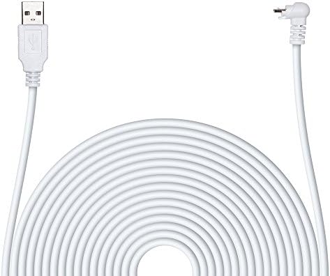 POPMAS Arlo Pro Weatherproof Charging Cable Indoor/Outdoor Quick Charge 20 Ft Extra Long 45mm Thickness Cable for Arlo Pro, Arlo Pro 2 Home Security Camera Black