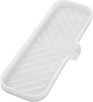 Vista 53 de MicoYang Jaboneras de baño de silicona con boquilla de drenaje - Organizador de fregadero de baño y cocina, soporte para esponja, bandeja de jabón
