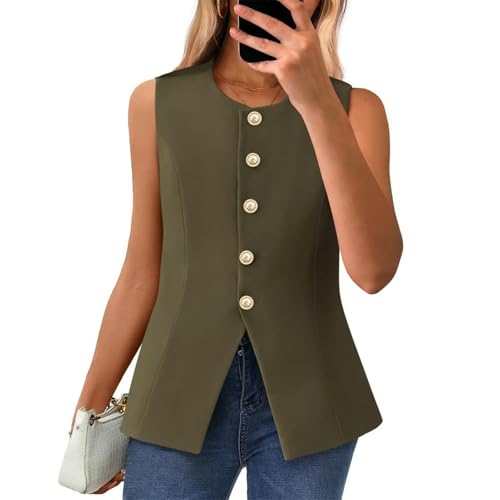 Gilet de costume col rond femme aux finitions haut de gamme