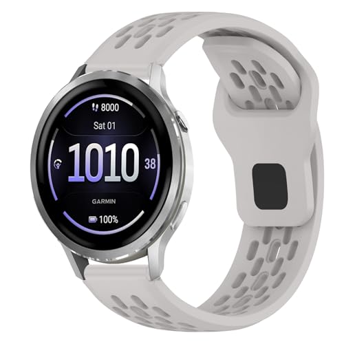 [KiimLaa] 18mm �V���R���o���h Garmin Venu 4 41mm / Venu 3S / 2S / Forerunner 265S / 255S �Ή� ���v�x���g �X�}�[�g�E�H�b�` �����o���h �������߉\ �N�C�b�N�����[�X�i�H��s�v�j 