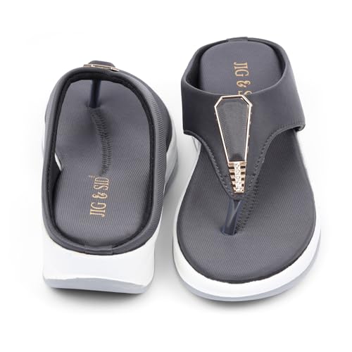 Image of JIG & SID Women & Girls Flip-Flops Slippers Light weight, Soft Footbed, Comfortable & Stylish Wedges Slip On Slipper For Casual Wear & Formal Wear (J S 110645)