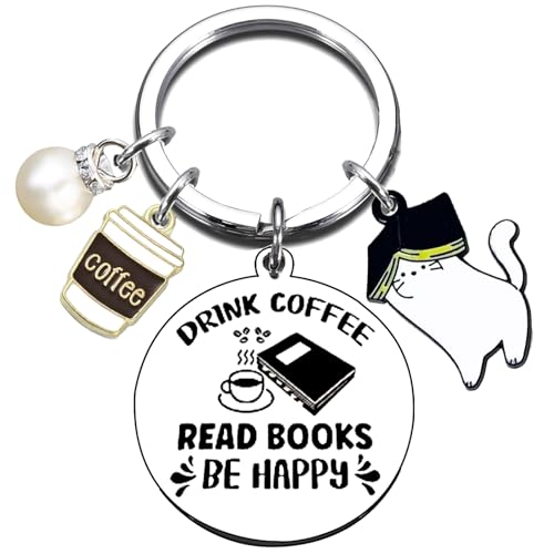 Book Lover Keychain Reading Book Club Gift for Women Men