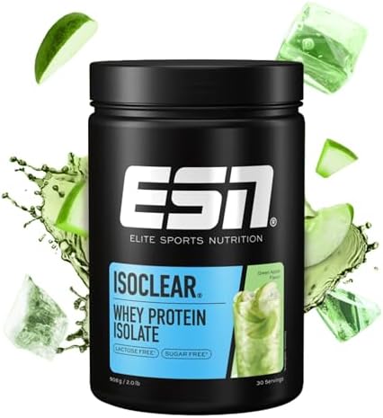 ESN ISOCLEAR Whey Isolate Protein Pulver, Green Apple, 908 g,