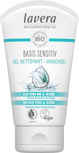 lavera basis sensitiv Gel Nettoyant ∙ Vegan ∙ Cosmétiques naturels ∙ Ingrédients végétaux bio ∙ 100% naturel ∙ 125ml