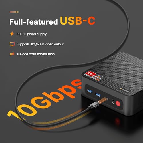 undefined BOSGAME P4 Mini PC, AMD Ryzen 7 5825U Light Gaming Computer, 32GB DDR4 RAM, 1TB M.2 NVMe SSD, Triple Display Desktop PC, Dual 2.5G LAN Ports, WiFi 6E, BT 5.2 の商品画像 6