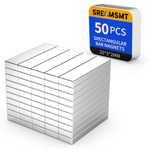 Image of Powerful Neodymium Bar Magnets, 50 Pack Heavy Duty Magnet, 20x5x2mm