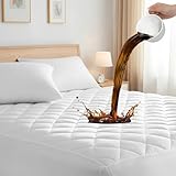 ELOVELA 100% Waterproof Mattress Protector Double Bed – 30cm Deep Fitted Stretch Skirt – Breathable & Hypoallergenic Mattress Cover for Ultimate Comfort – Machine Washable - (137 x 190cm)