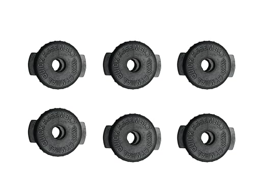 6-PCS Drum Cymbal Nuts, 8mm Plastic Quick Release Cylindrical Nut, Black
