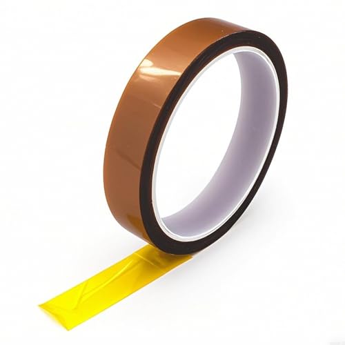 Misuyue 20mm Kapton Tape, Antistatisch Hitzebeständiges Klebeband bis zu 300℃, 33m/108ft Polyimid Isolierband für 3D-Drucker Löten, Sublimation, Elektronik Leiterplatten (Braun)