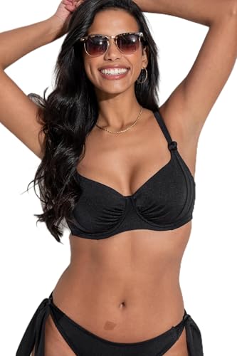 Pour Moi St Kitts Non Padded Underwired Bikini Top Black