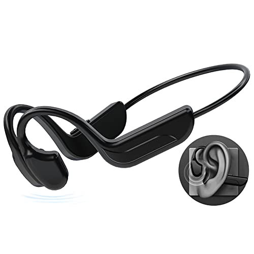 Open Ear Headphones, Air Conduction Headphones Lightweight Bluetooth 5.3 Wireless Sports Headset with Mic for Jogging Running Driving Cycling Hiking Yoga Indoor and Outdoor Use