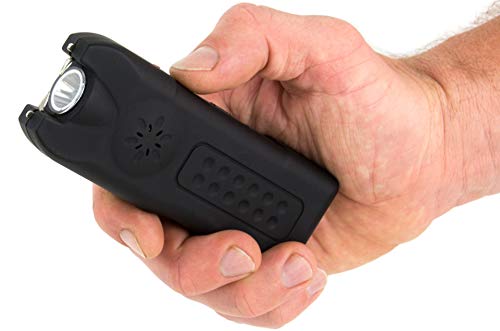POLICE 628 Stun Gun with LED Flashlight and Siren Alarm, Black - Thumbnail 3