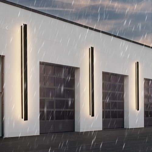 Luminaire extérieur noir 120cm idéal pour illuminer la terrasse et la cour